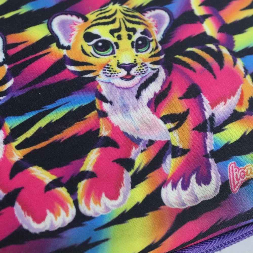 Lisa Frank Rainbow Forrest Tiger Storage Pencil Case Zipper Pouch 8